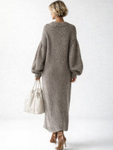 Orelia | Women's Oversized Ribbed Knit Maxi Sweater Dress — view 3