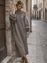 Orelia | Women's Oversized Ribbed Knit Maxi Sweater Dress — view 4