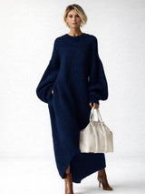 Orelia | Women's Oversized Ribbed Knit Maxi Sweater Dress — view 5