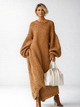 Orelia | Women's Oversized Ribbed Knit Maxi Sweater Dress — view 7