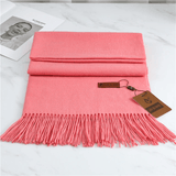 Thomasina | Women's Large Tassel Scarf – Soft Winter Wrap — view 10
