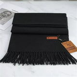 Thomasina | Women's Large Tassel Scarf – Soft Winter Wrap — view 13