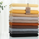 Thomasina | Women's Large Tassel Scarf – Soft Winter Wrap — view 4