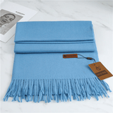 Thomasina | Women's Large Tassel Scarf – Soft Winter Wrap — view 12