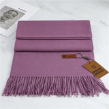 Thomasina | Women's Large Tassel Scarf – Soft Winter Wrap — view 8