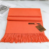 Thomasina | Women's Large Tassel Scarf – Soft Winter Wrap — view 9