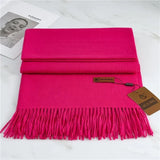 Thomasina | Women's Large Tassel Scarf – Soft Winter Wrap — view 7