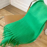 Arabella | Women's Long Fringe Winter Cotton Scarf with Tassels — view 7