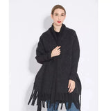 Arabella | Women's Long Fringe Winter Cotton Scarf with Tassels — view 8