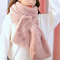 Evangeline | Women's Faux Rabbit Fur Scarf – Soft Winter Wrap — view 1
