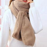 Verbena | Women's Faux Fur Plush Winter Scarf — view 3