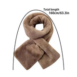 Verbena | Women's Faux Fur Plush Winter Scarf — view 6