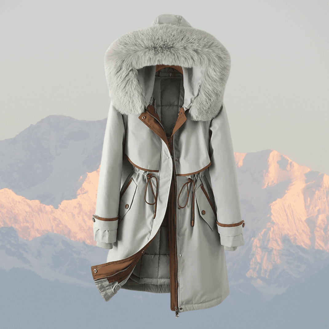 Agatha | Women's Faux Fur Hooded Quilted Winter Parka Coat — view 2