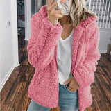 Maelis | Women's Oversized Hooded Textured Fleece Jacket — view 12