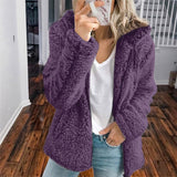 Maelis | Women's Oversized Hooded Textured Fleece Jacket — view 11
