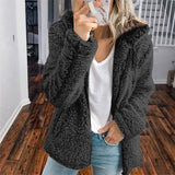 Maelis | Women's Oversized Hooded Textured Fleece Jacket — view 10