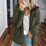 Maelis | Women's Oversized Hooded Textured Fleece Jacket — view 8