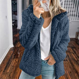 Maelis | Women's Oversized Hooded Textured Fleece Jacket — view 6