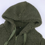 Maelis | Women's Oversized Hooded Textured Fleece Jacket — view 2