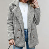 Aveline | Women's Textured Relaxed-Fit Double-Breasted Blazer — view 3
