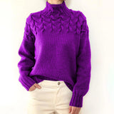 Tova | Women's Cable-Knit Roll-Neck Relaxed Jumper — view 13