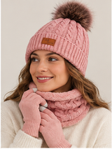 Bronwen | Women's Hat, Gloves & Snood Set – Knitted 3-Piece Winter Gift Set — view 5