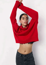Women's Oversized Roll-Neck Knitted Jumper — view 7