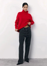 Women's Oversized Roll-Neck Knitted Jumper — view 4