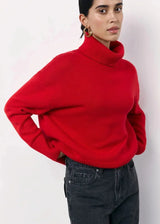 Women's Oversized Roll-Neck Knitted Jumper — view 5