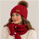 Bronwen | Women's Hat, Gloves & Snood Set – Knitted 3-Piece Winter Gift Set — view 6