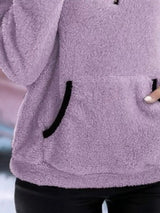 Women's Sherpa Fleece Half-Zip Kangaroo Pocket Pullover — view 17