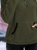 Women's Sherpa Fleece Half-Zip Kangaroo Pocket Pullover — view 24