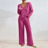 Saoirse | V-Neck Knit Loungewear Set — view 12