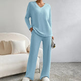 Saoirse | V-Neck Knit Loungewear Set — view 14