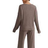 Saoirse | V-Neck Knit Loungewear Set — view 7