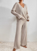 Saoirse | V-Neck Knit Loungewear Set — view 8