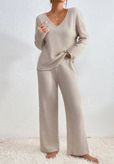 Saoirse | V-Neck Knit Loungewear Set — view 2