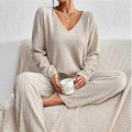 Saoirse | V-Neck Knit Loungewear Set — view 1