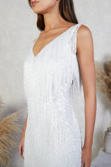 Zafira | Sequin Christmas Party Mini Dress — view 8