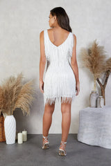 Zafira | Sequin Christmas Party Mini Dress — view 9