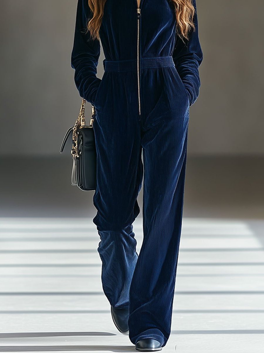 Sarafina | Corduroy Zip-Up Jumpsuit — view 2