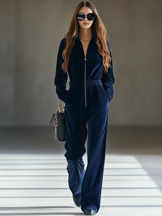 Sarafina | Corduroy Zip-Up Jumpsuit — view 1