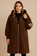 Romilly | Women's Oversized Longline Hooded Wool-Look Coat — view 5