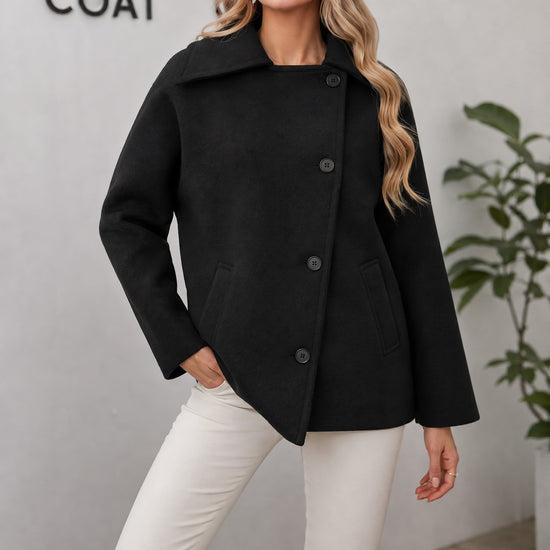 Elvara | Women's Oversized Longline Cocoon Notch-Collar Winter Coat — view 1