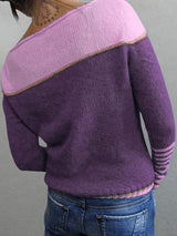 Tavitha | Women's Striped Boat Neck Knitted Jumper — view 10