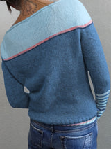 Tavitha | Women's Striped Boat Neck Knitted Jumper — view 6