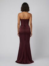 Women's Strapless Corset Christmas Party Maxi Dress — view 3