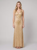 Women's Beaded Fit-and-Flare Christmas Party Gown — view 1