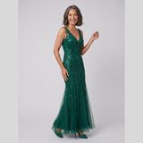 Women's Sequin Fishtail Christmas Party Gown — view 8