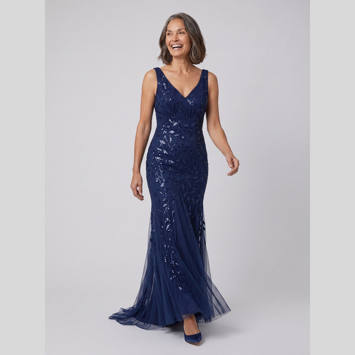 Women's Sequin Fishtail Christmas Party Gown — view 3